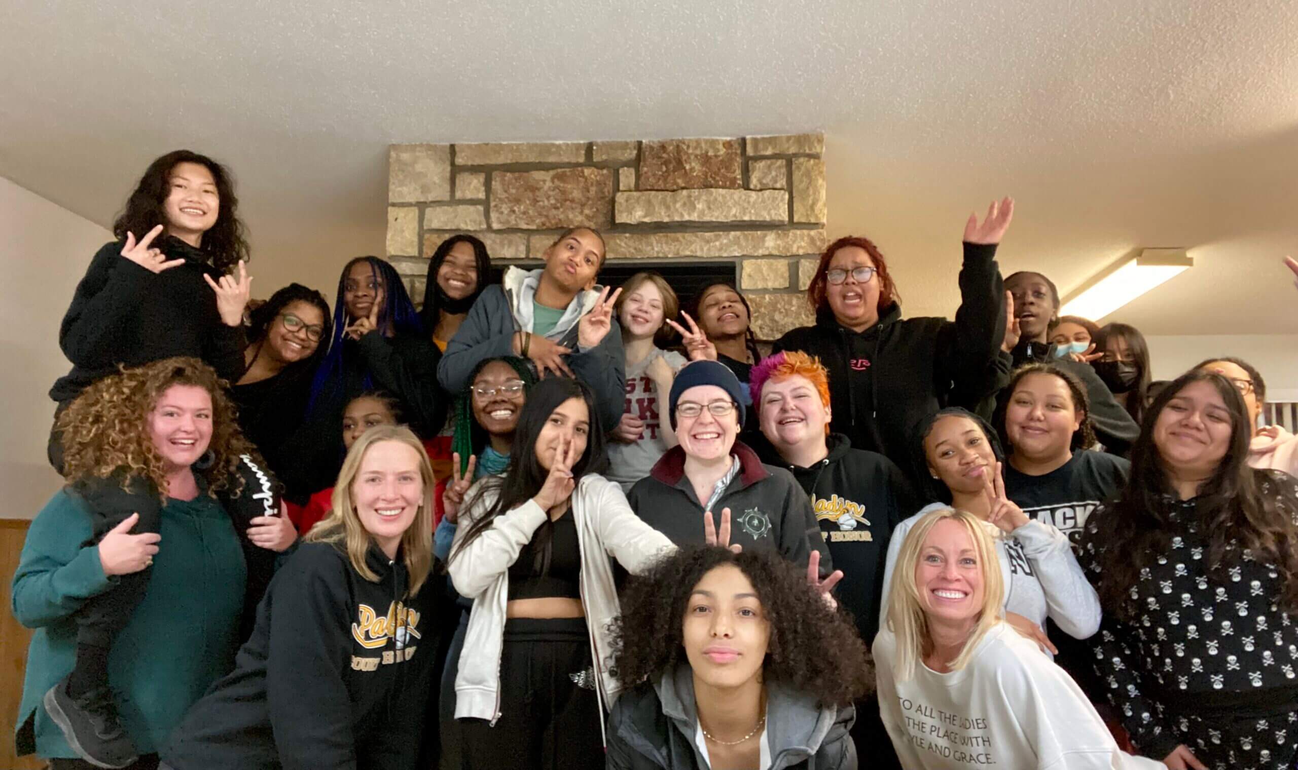 group of students smiling